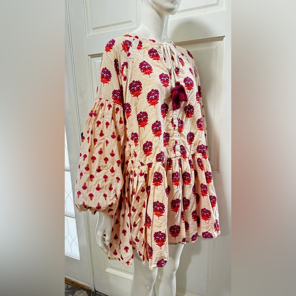 Avec Les Filles Women's Cotton Mixed-Print Mini Dress - Sunset Mul size 4. P-24 - Picture 7 of 16